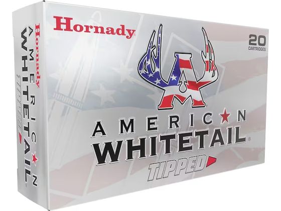 HORNADY AMERICAN WHITETAIL TIPPED 243WIN AMMO 95GR SST BRASS CASED 20RD BOX — product photograph