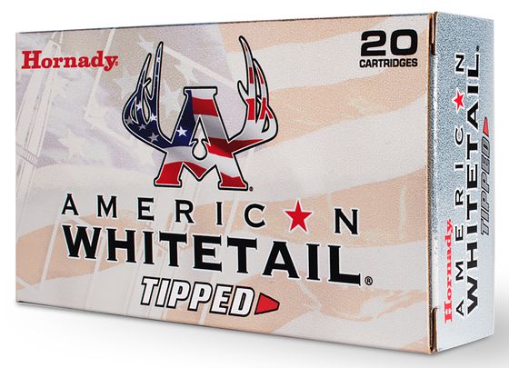 HORNADY AMERICAN WHITETAIL TIPPED 30-06 AMMO 165GR SST BRASS CASED 20RD BOX — product photograph